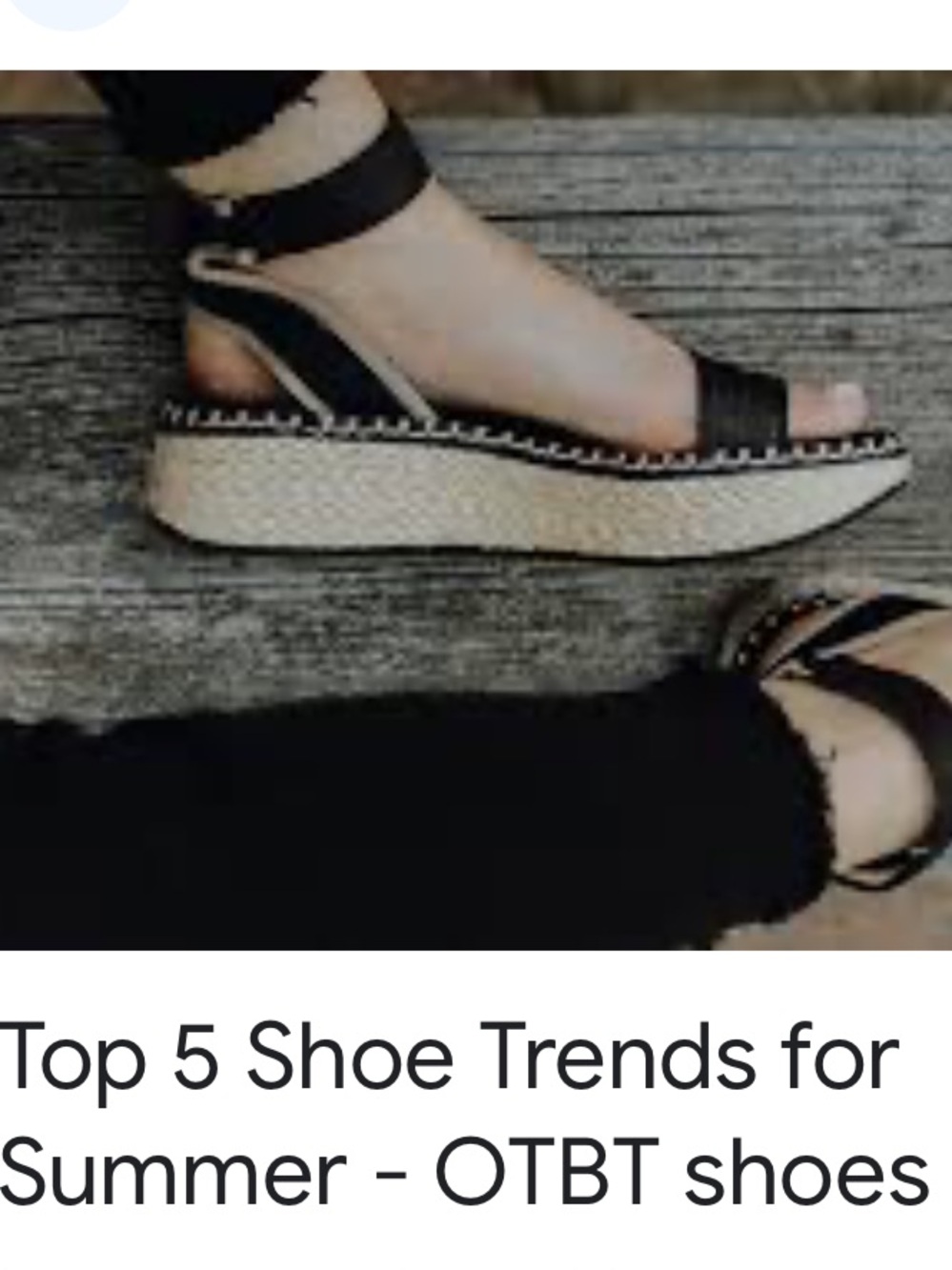 OTBT Black Espadrille Wedge Sandals with Ankle Strap